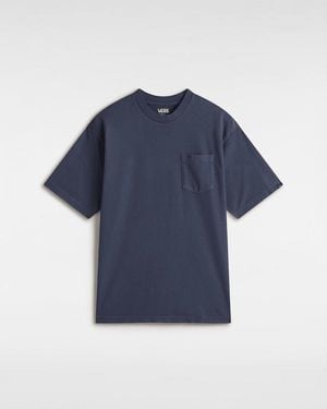 Vans Camiseta Con Bolsillo Original Standards Wash, Hombre, Talla - Azul