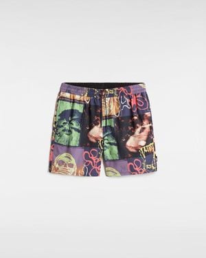 Vans Bañador Surfero Estampado Primary Crazy, Hombre, Talla - Blanco