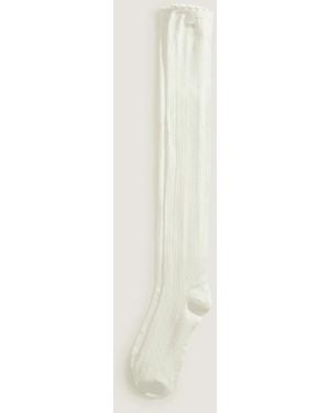 Vans Pointelle Knee Hi Marshmallow, Size: L (8.5-12 - White