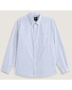Vans Premium Dobby Stripe Long Sleeve Shirt - Blue