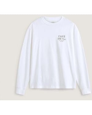 Vans Café Langarm-T-Shirt, Herren, Größe - Weiß