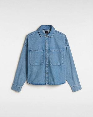 Vans Antica Boxy Denim Long Sleeve Woven Shirt (Stnwsh) - Blue