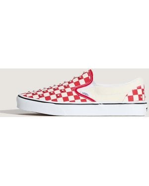 Vans Slip-On Checkerboard Rhinestone Shoes - White