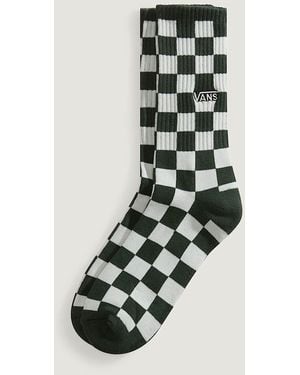 Vans Calcetines Altos Checkerboard (2 Pares) Hombre, Talla: L (42.5-47 - Blanco