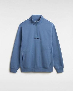 Vans Lowered Quarter Zip Sweatshirt - Blue