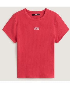 Vans Camiseta Cameron, Mujer, Talla - Rojo