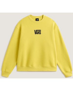 Vans Stretch-Sweatshirt Mit Rundhalsausschnitt Und Logo, Herren, Größe - Gelb