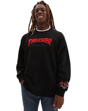 Vans X Thrasher Flame Crew Sweatshirt - Black