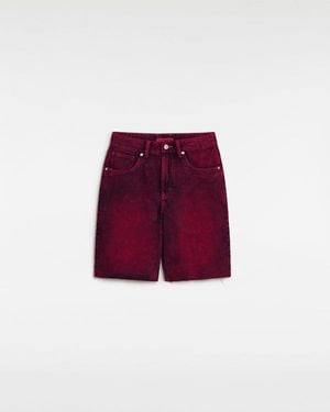 Vans Pantalones Cortos Sirelle Over-Dyed, Mujer, Talla - Rojo
