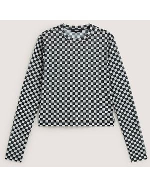 Vans Camisa De Manga Larga De Malla Ludlow, Mujer, Talla - Negro