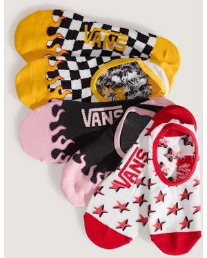 Vans Checkerboard Ticker Canoodle Socks (3 Pairs) Size: L (8.5-12 - Red