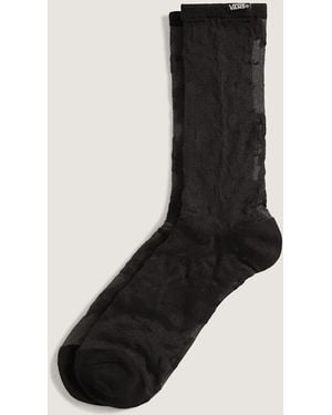 Vans Hazy Sheer Crew Socks (1 Pair) Size: L (8.5-12​ - Black