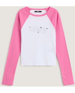 Vans Y2K Star Raglan Long Sleeve T-Shirt - Pink