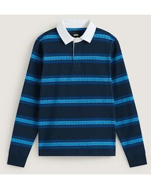 Vans Kids V Rugby Long Sleeve Shirt (8-14 Years) - Blue