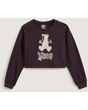 Vans Lil Bear Relax Crop T-Shirt, Damen, Größe - Blau