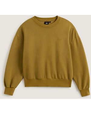 Vans Sudadera De Cuello Redondo Retro, Mujer, Talla - Verde