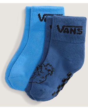 Vans Calcetines Altos Clásicos De Niños (2 Pares) Talla: 0 - Azul