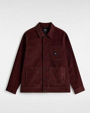 Vans Drill Chore Corduroy Jacket (Bitter Chocolat) - Red