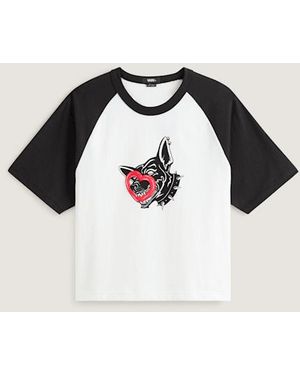 Vans Dayana Dog Face Short T-Shirt - White