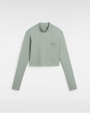 Vans Mini Langarm-T-Shirt Mit Stehkragen, Damen, Größe - Grün