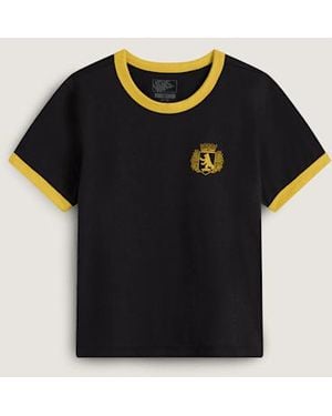 Vans Berlin Crest Ringer T-Shirt, Damen, Größe - Schwarz
