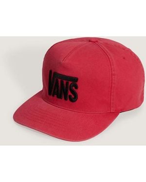 Vans Cappellino Snapback Stretch Logo, Uomo, Taglia - Rosso