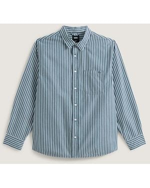 Vans Premium Dobby Stripe Long Sleeve Shirt - Blue