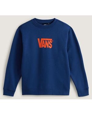 Vans Kids Stretch Logo Crew Sweatshirt (8-14 Years) - Blue