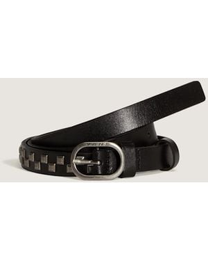Vans Check Leather Belt - Black