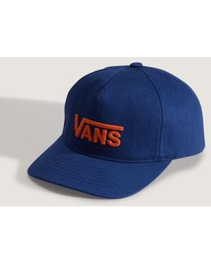 Vans Drop V Logo Snapback Cap, Größe - Blau