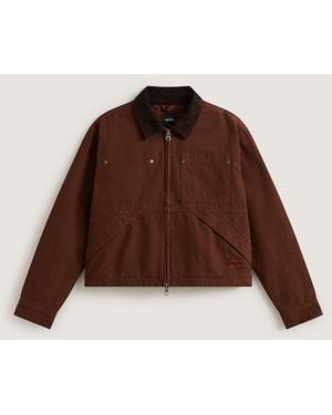 Vans Nicola Cropped Chore Canvas Jacke, Damen, Größe - Braun