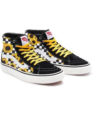 Vans Sunflowers Sk8-Hi Personalizzate, Donna, Taglia - Nero