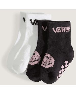 Vans Calcetines Altos Classic Checkerboard De Bebé, Talla: 0 - Negro