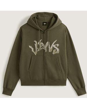 Vans Wild Circle Hoodie Mit Durchgehendem Reißverschluss, Herren, Größe - Grün