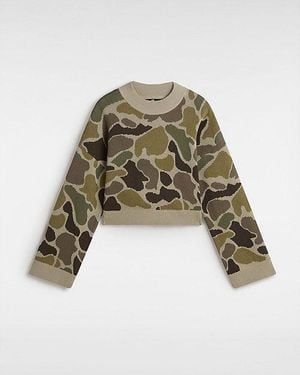 Vans Cammile Camo Pullover Jumper (Bungee Cord/Tur) - Brown