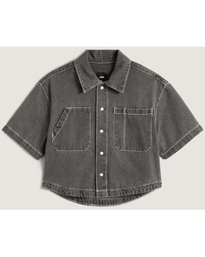 Vans Natalie Denim Button Up Shirt - Grey