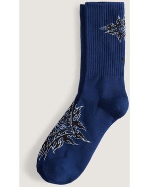 Vans Premium Flame Crew Socks (1 Pair) Size: L (8.5-12 - Blue
