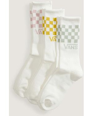 Vans Classic Check Crew Socken (3 Paar) Herren, Größe: L (42.5-47 - Weiß