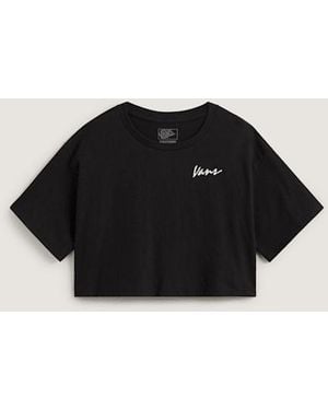 Vans Classic Script Tee, Vrouw, Grootte - Zwart