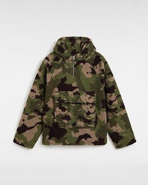 Vans Premium Oversized Sherpa Hoodie (Classic Camo) - Green