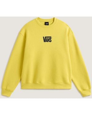 Vans Stretch-Sweatshirt Mit Rundhalsausschnitt Und Logo, Herren, Größe - Gelb