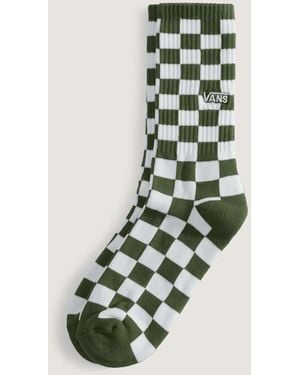 Vans Calcetines Altos Checkerboard (1 Par) Hombre, Talla: L (48-51​ - Blanco