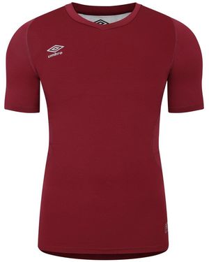 Umbro Adult Elite V Neck Base Layer Top (New Claret) - Red