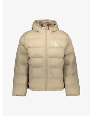 Calvin Klein Winterjas Monogram Puffer - Naturel