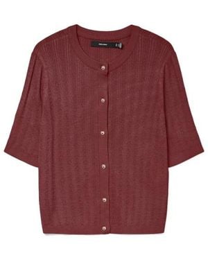 Vero Moda Vmnewlex Stitch 24 O-Neck Cardigan Steen - Rood