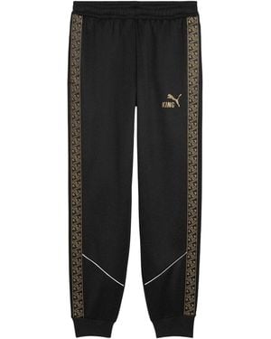 PUMA Mannen King Anthem Slim Trainingsbroek /Goud) - Zwart