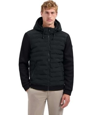 No Excess Jacket Short Fit Sealed Hooded Knit - Zwart
