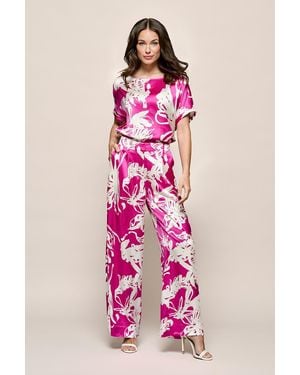 Mart Visser Benfield Print Broek Licht Berry Offwhite - Roze
