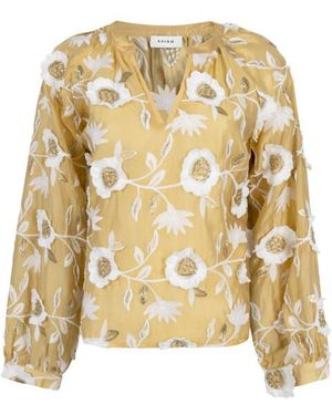 Aaiko Blouse Lange Mouw Alanza 3D Ten 518 - Metallic