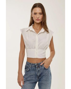 Hiccup Crop Shirt - Blue